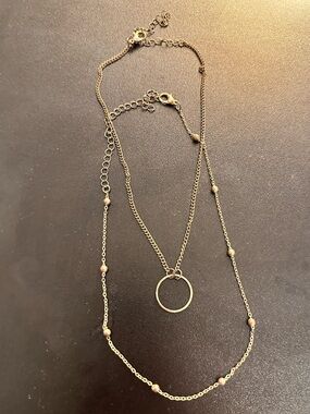 Delicate Gold Layered Circle Pendant Necklaces - Women Jewelry